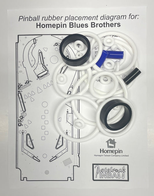 Homepin Blues Brothers Pinball Machine Rubber Ring Kit