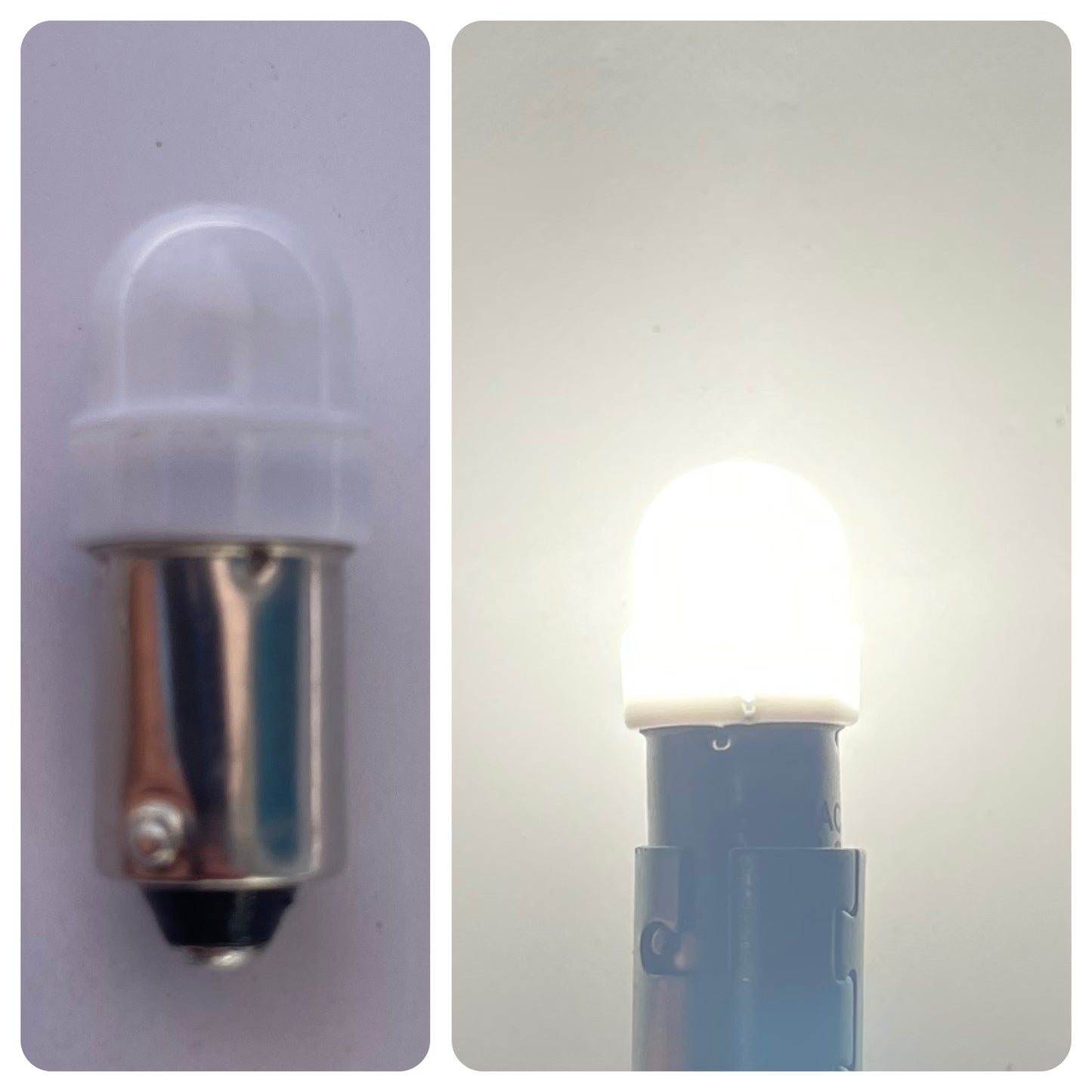 #47 Frosted Non-Ghosting LED - 6.3V AC/DC Bayonet Base | Choose Your Color