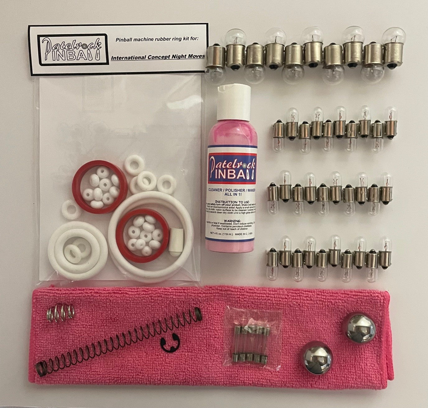 International Concepts Night Moves Pinball Machine Maintenance Kit