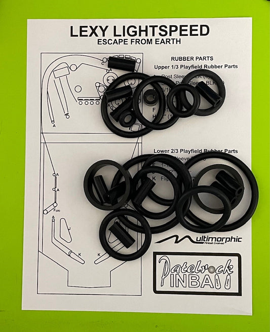 P3 Multimorphic Lexy Lightspeed Pinball Machine Rubber Ring Kit