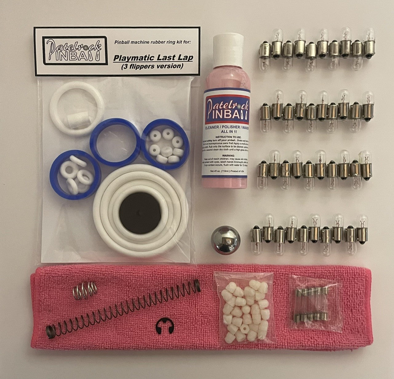 Playmatic Last Lap | 3 Flippers Version Pinball Machine Maintenance Kit