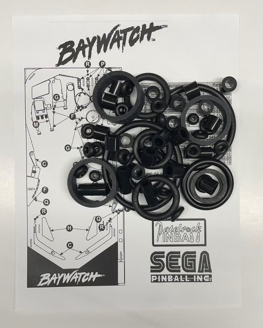 Sega Baywatch Pinball Machine Rubber Ring Kit