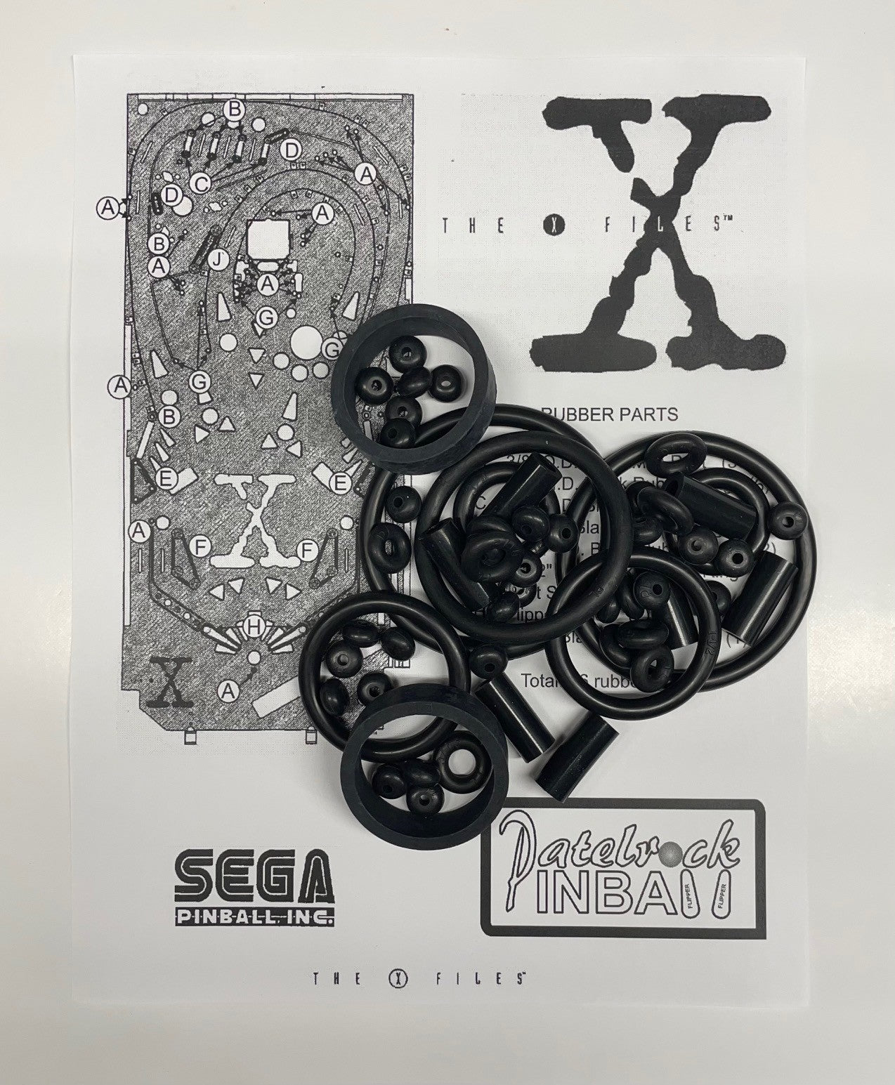 Sega The X-Files Pinball Machine Rubber Ring Kit