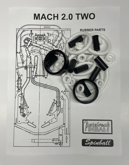 Spinball Mach Two 2.0 Pinball Machine Rubber Ring Kit
