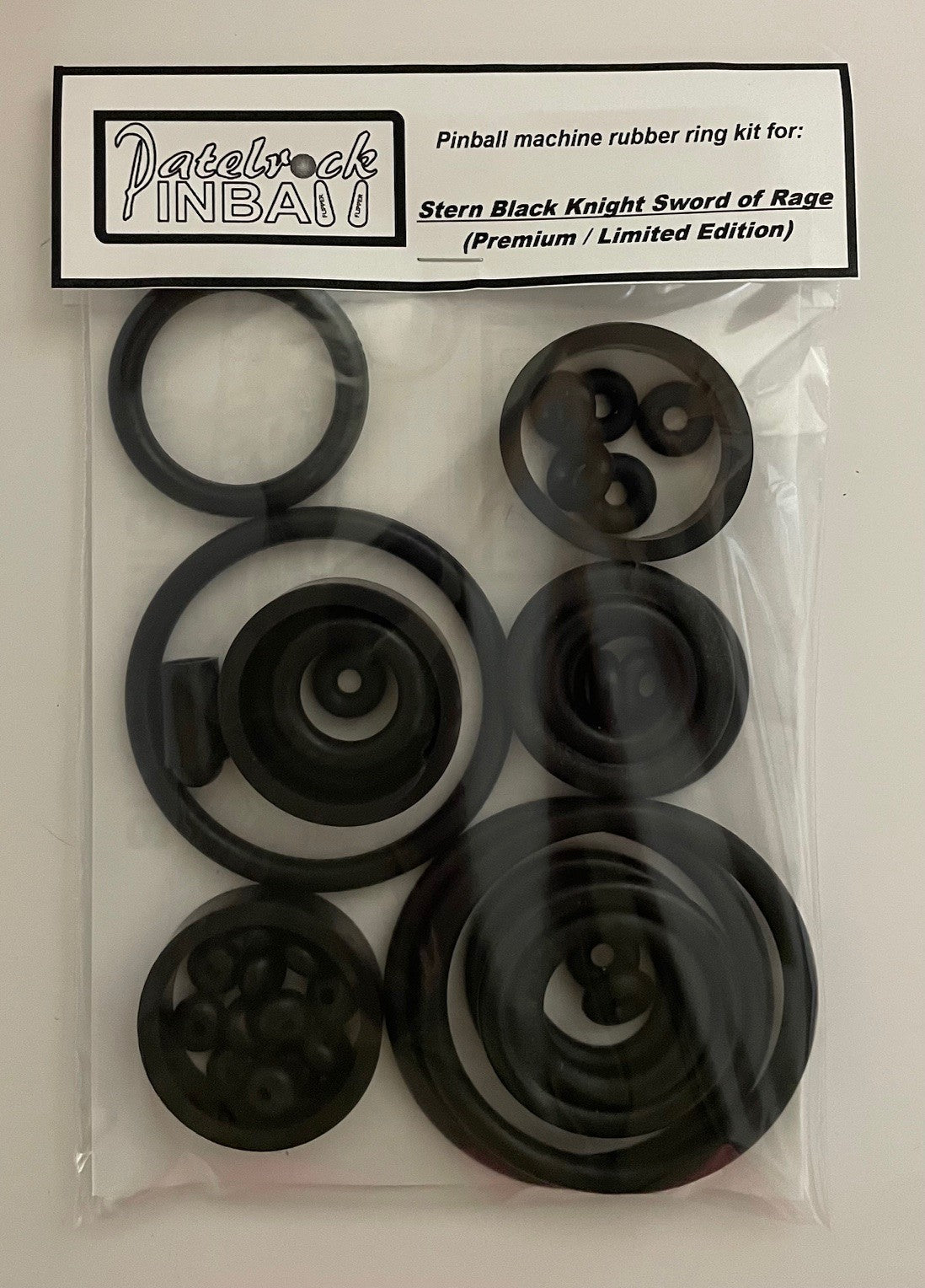 Stern Black Knight Sword of Rage Premium / Limited Edition Pinball Machine Rubber Ring Kit