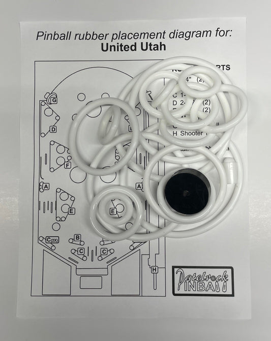 United Utah Pinball Machine Rubber Ring Kit