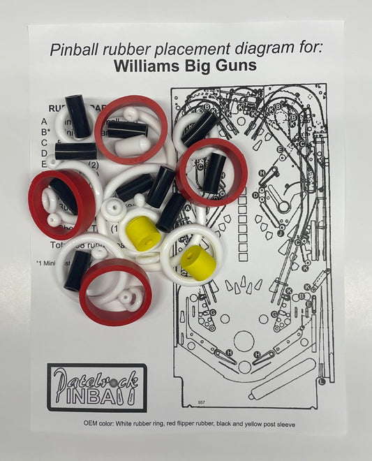 Williams Big Guns Pinball Machine Maintenance Kit