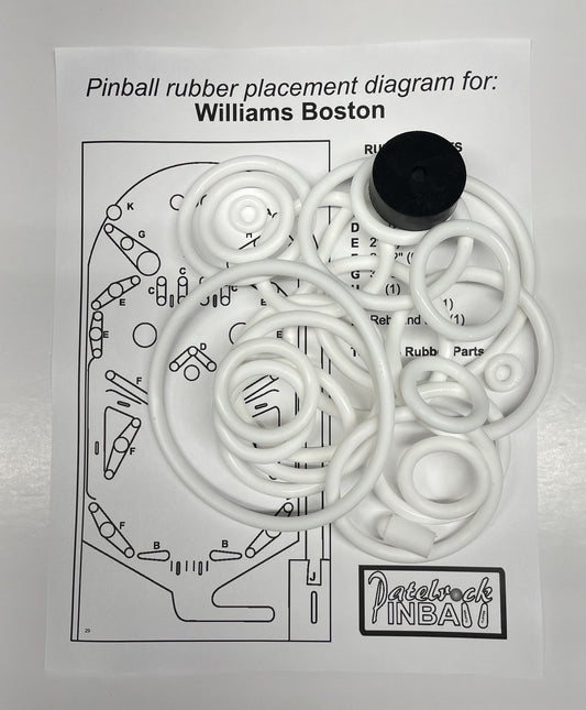 Williams Boston Pinball Machine Rubber Ring Kit