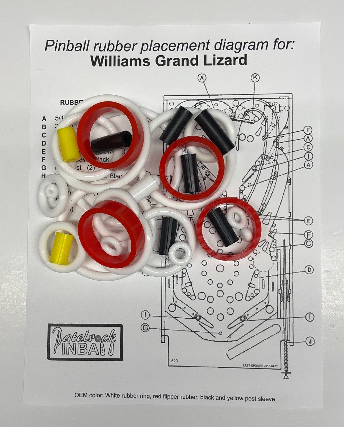 Williams Grand Lizard Pinball Machine Maintenance Kit