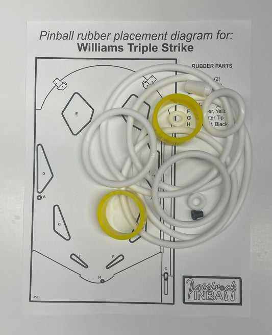 Williams Triple Strike Pinball Machine Rubber Ring Kit