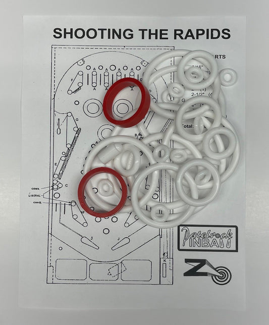 Zaccaria Shooting the Rapids Pinball Machine Rubber Ring Kit