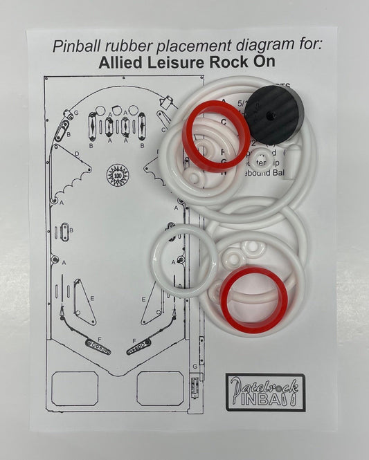 Allied Leisure Rock On Pinball Machine Rubber Ring Kit