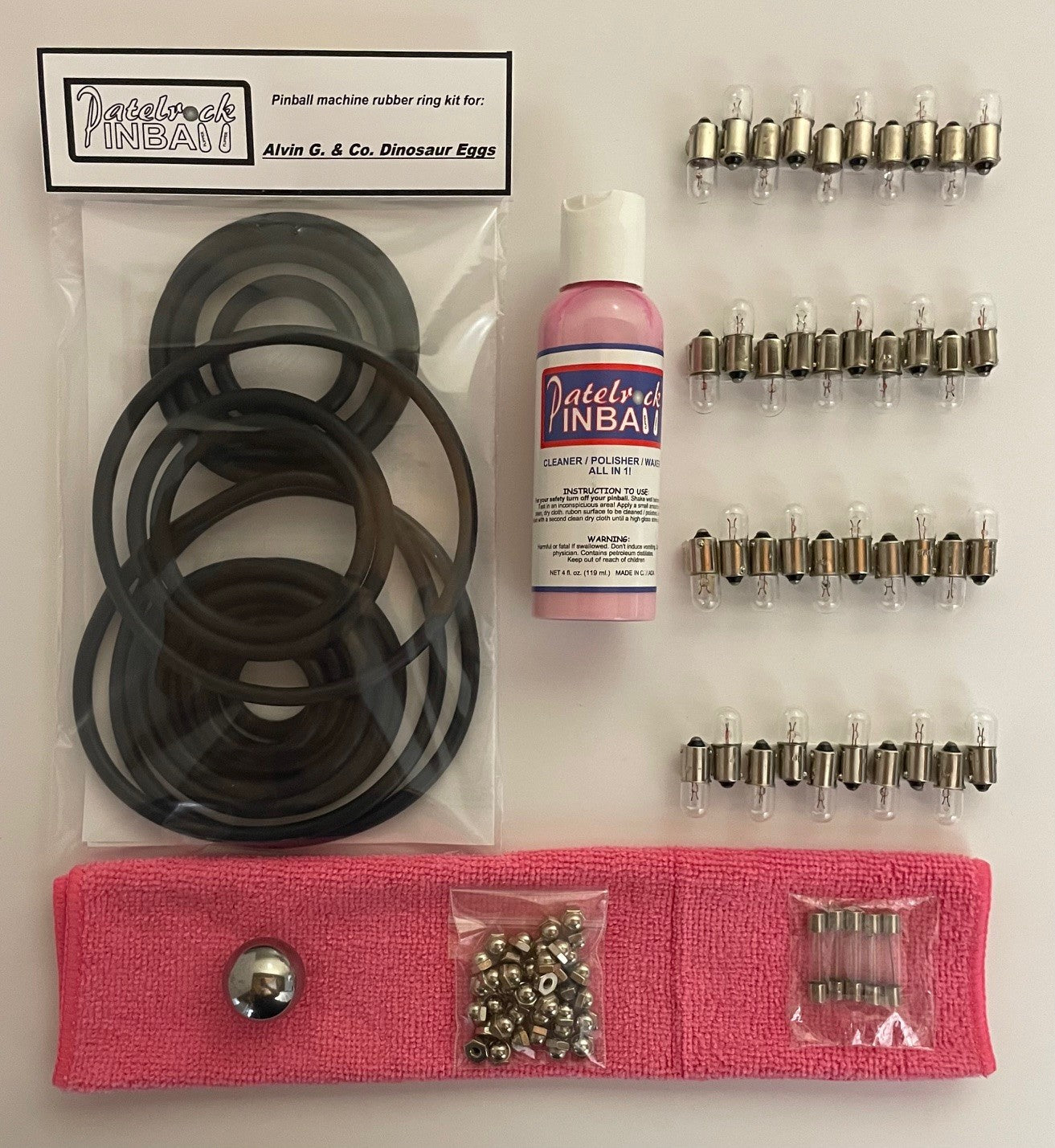 Alvin G.&CO. Dinosaur Eggs Pinball Machine Maintenance Kit