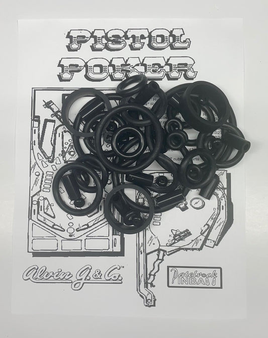 Alvin G. & CO. Pistol Poker Pinball Machine Rubber Ring Kit