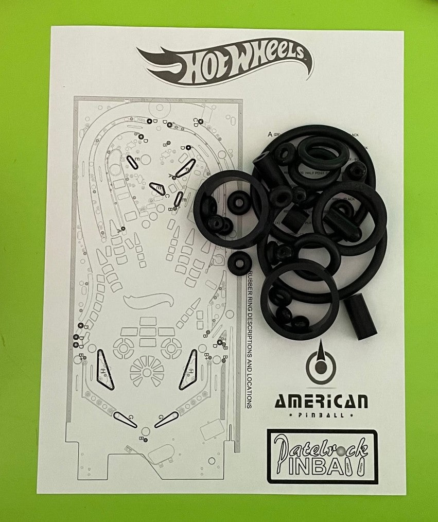 American Pinball Hot Wheels Pinball Machine Rubber Ring Kit