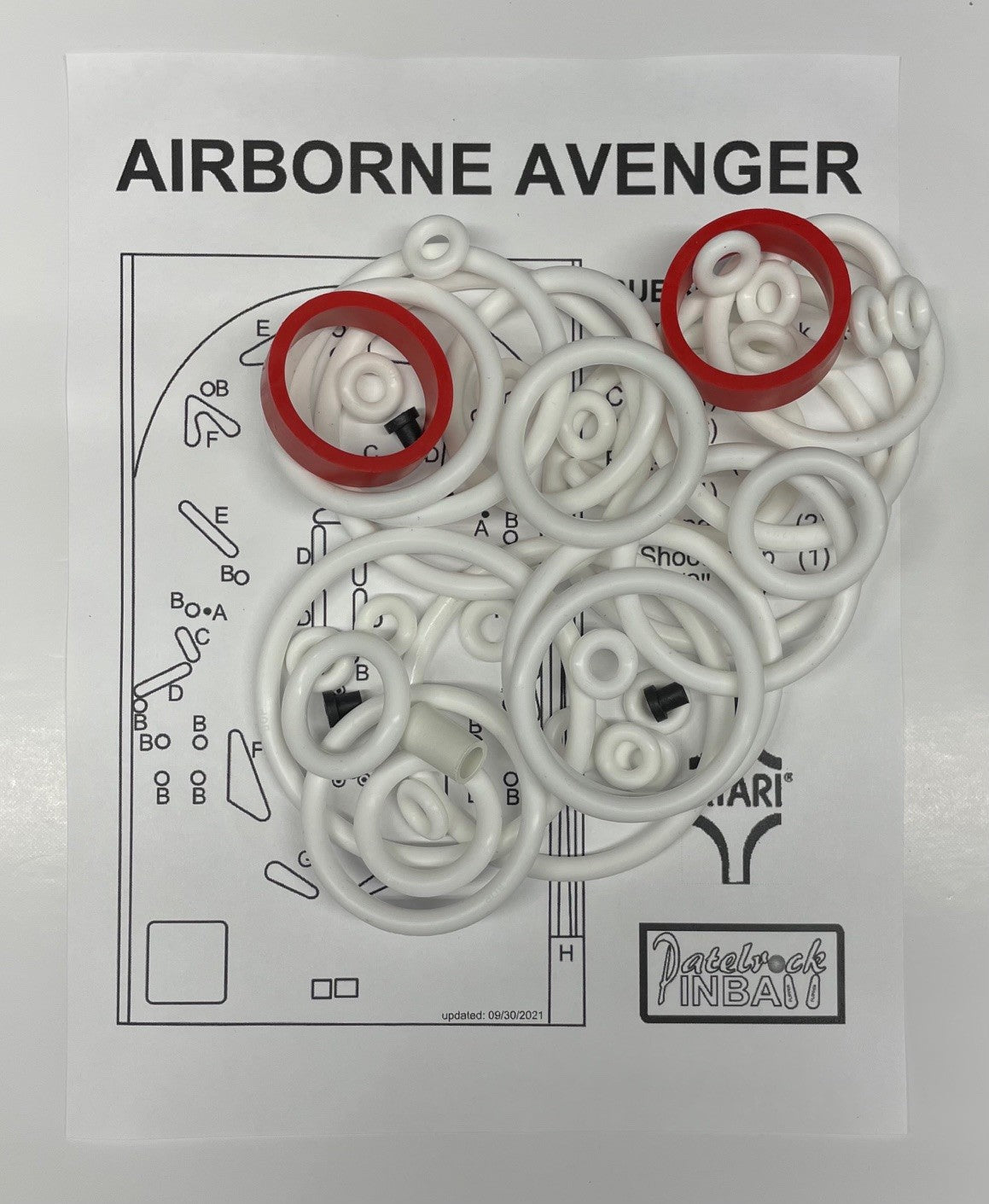 Atari Airborne Avenger Pinball Machine Rubber Ring Kit
