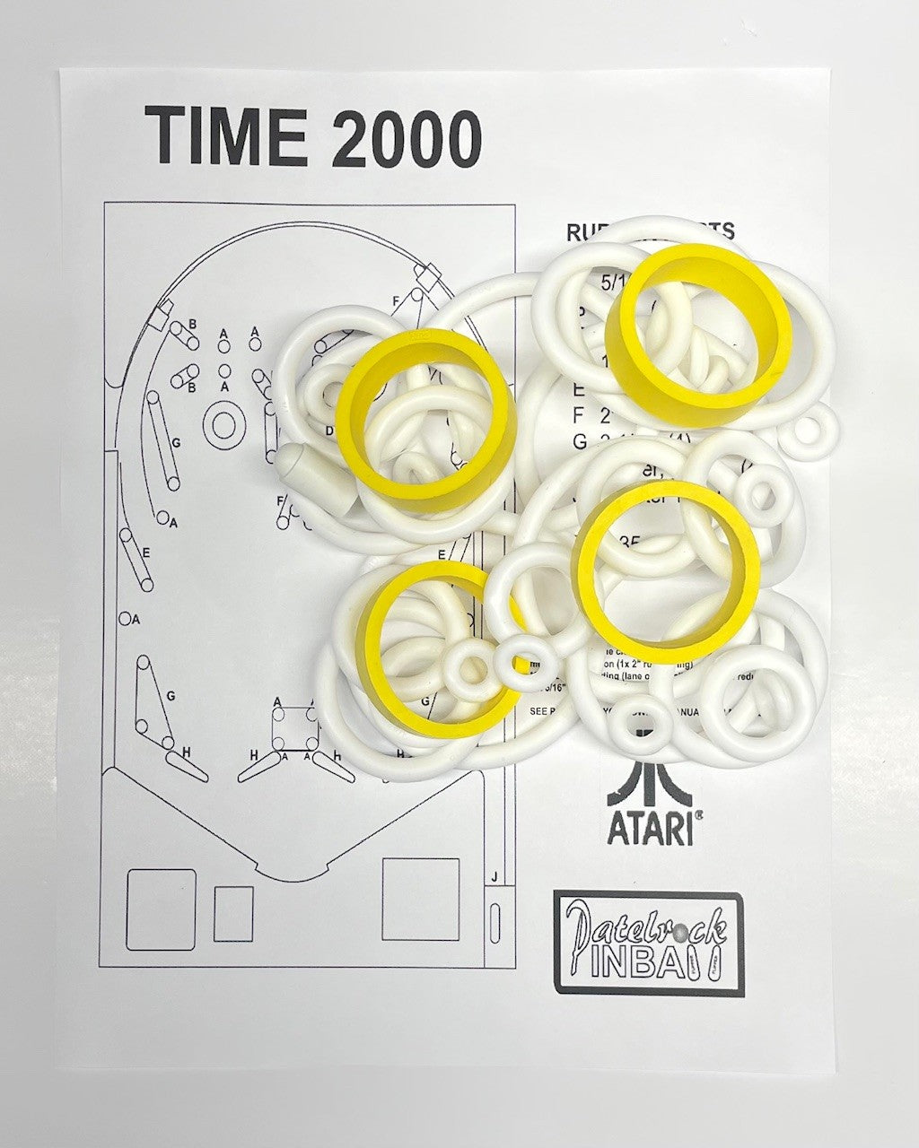 Atari Time 2000 Pinball Machine Rubber Ring Kit