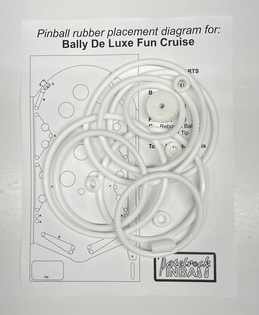 Bally Deluxe Fun Cruise Pinball Machine Rubber Ring Kit