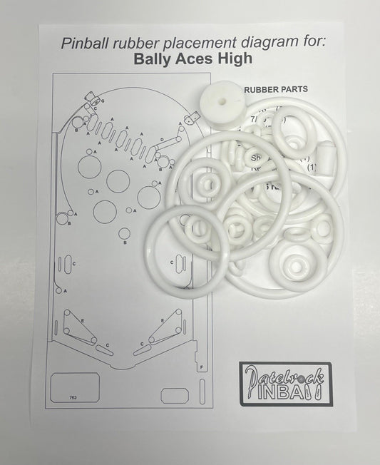 Bally Aces High Pinball Machine Rubber Ring Kit