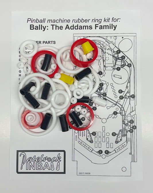 Bally The Addams Family Pinball Machine Rubber Ring Kit