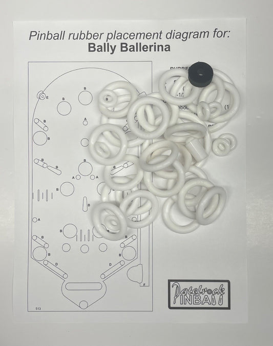 Bally Ballerina Pinball Machine Rubber Ring Kit