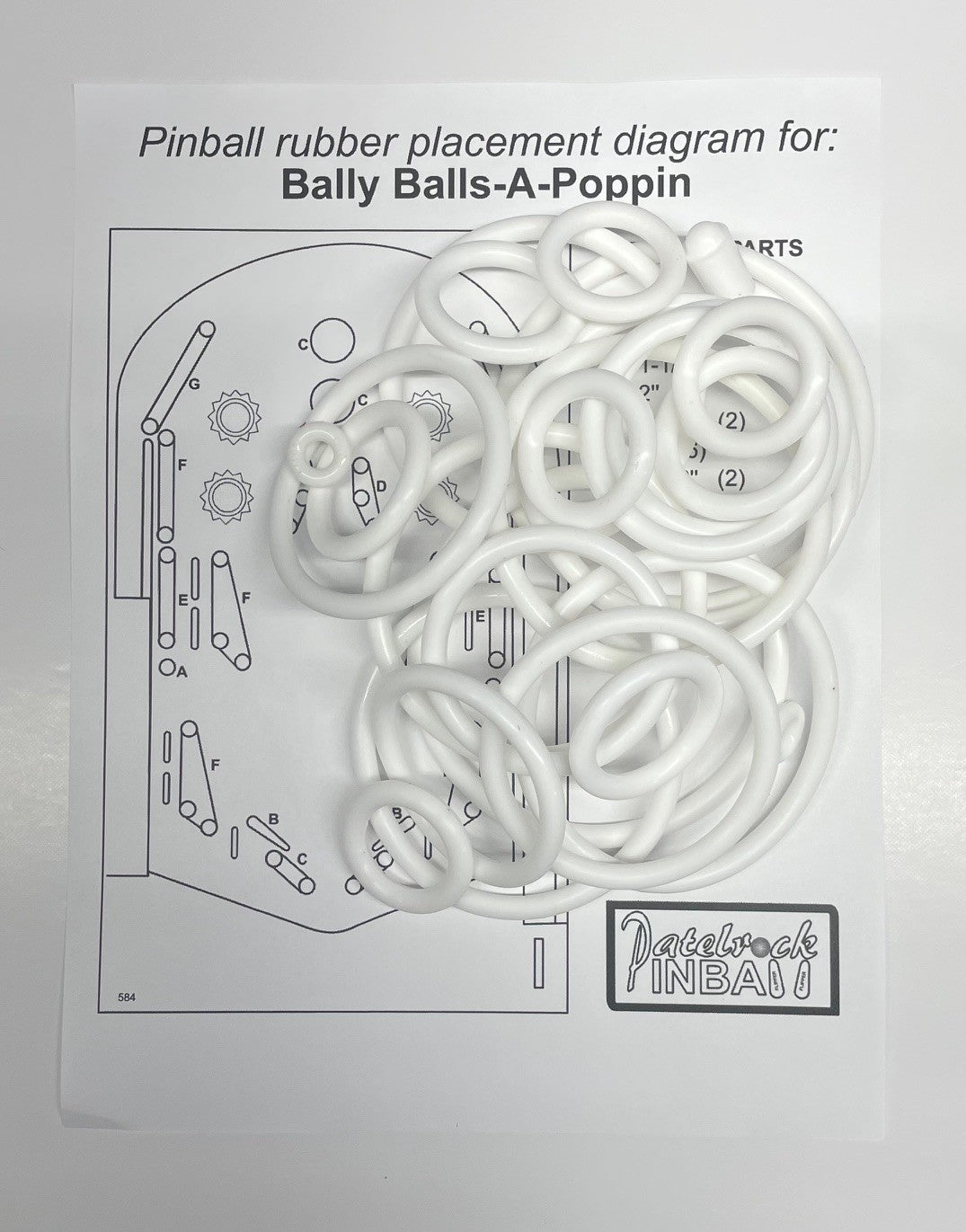 Bally Balls-A-Poppin Pinball Machine Rubber Ring Kit