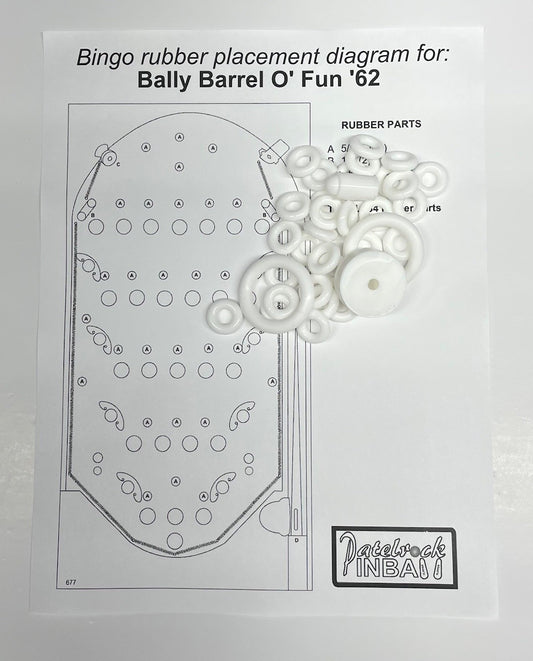 Bally Barrel O` Fun `62 Bingo Machine Rubber Ring Kit
