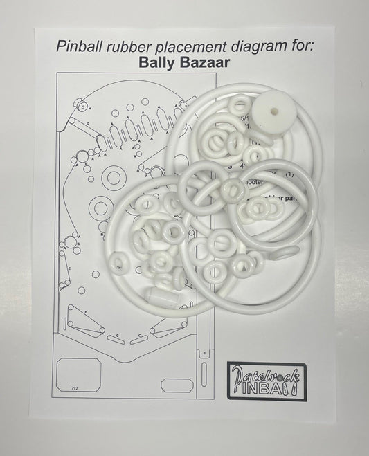Bally Bazaar Pinball Machine Rubber Ring Kit