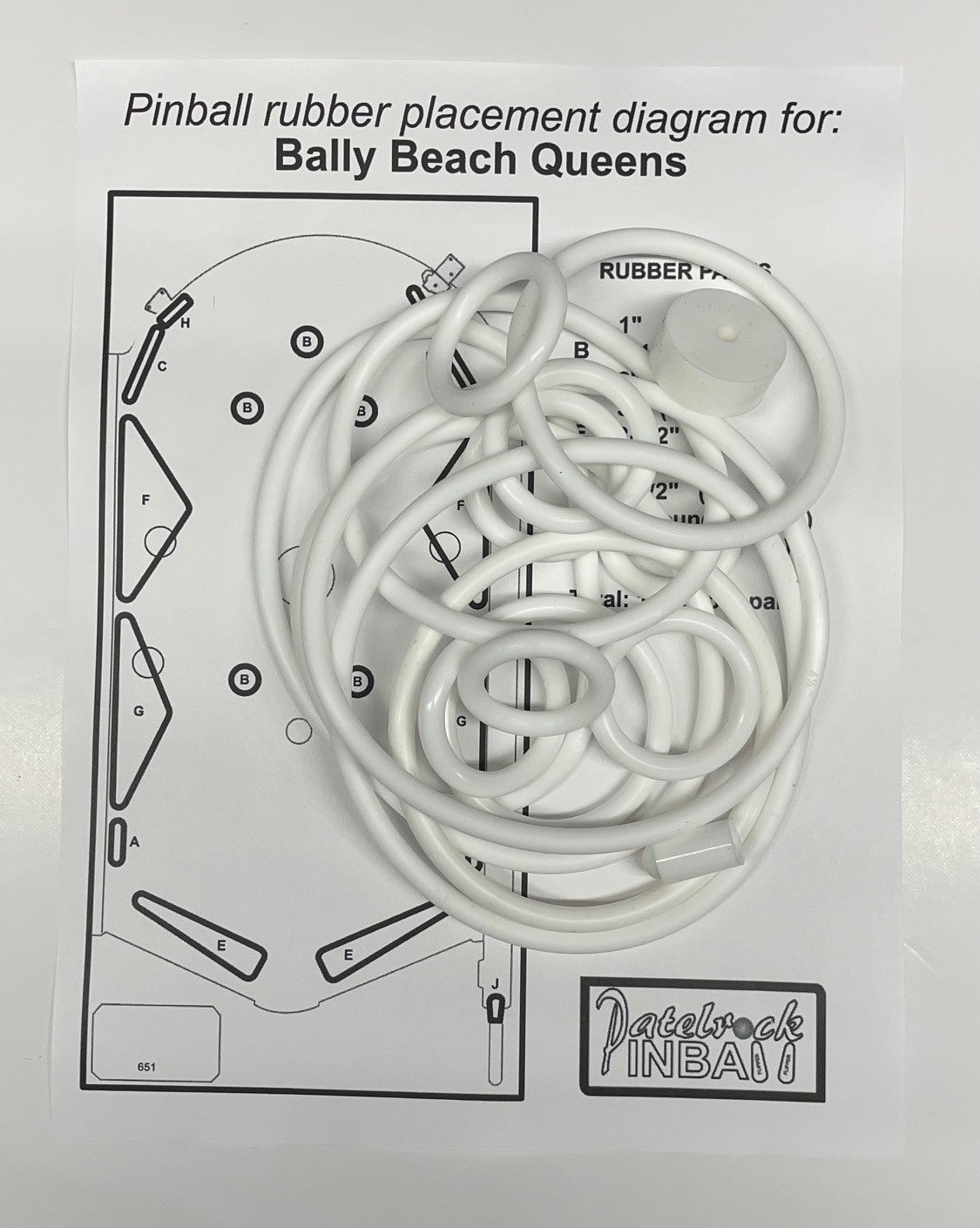 Bally Beach Queens Pinball Machine Rubber Ring Kit