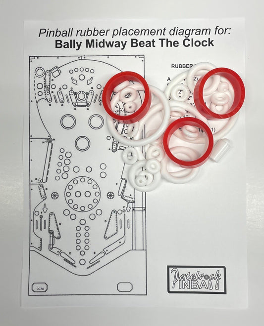 Bally Beat the Clock Pinball Machine Rubber Ring Kit