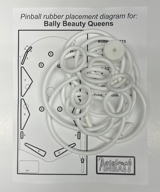 Bally Beauty Queens Pinball Machine Rubber Ring Kit
