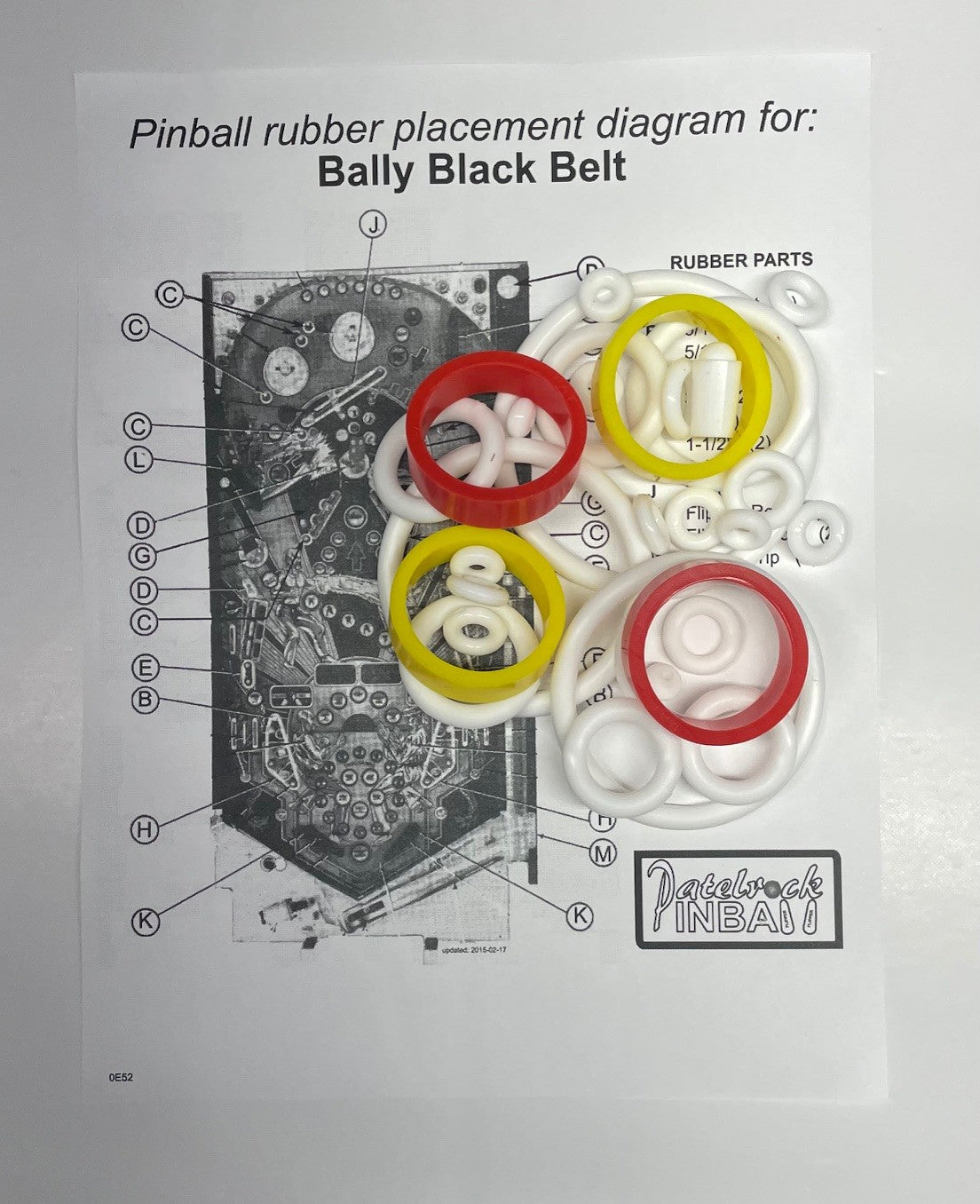Bally Black Belt Pinball Machine Rubber Ring Kit