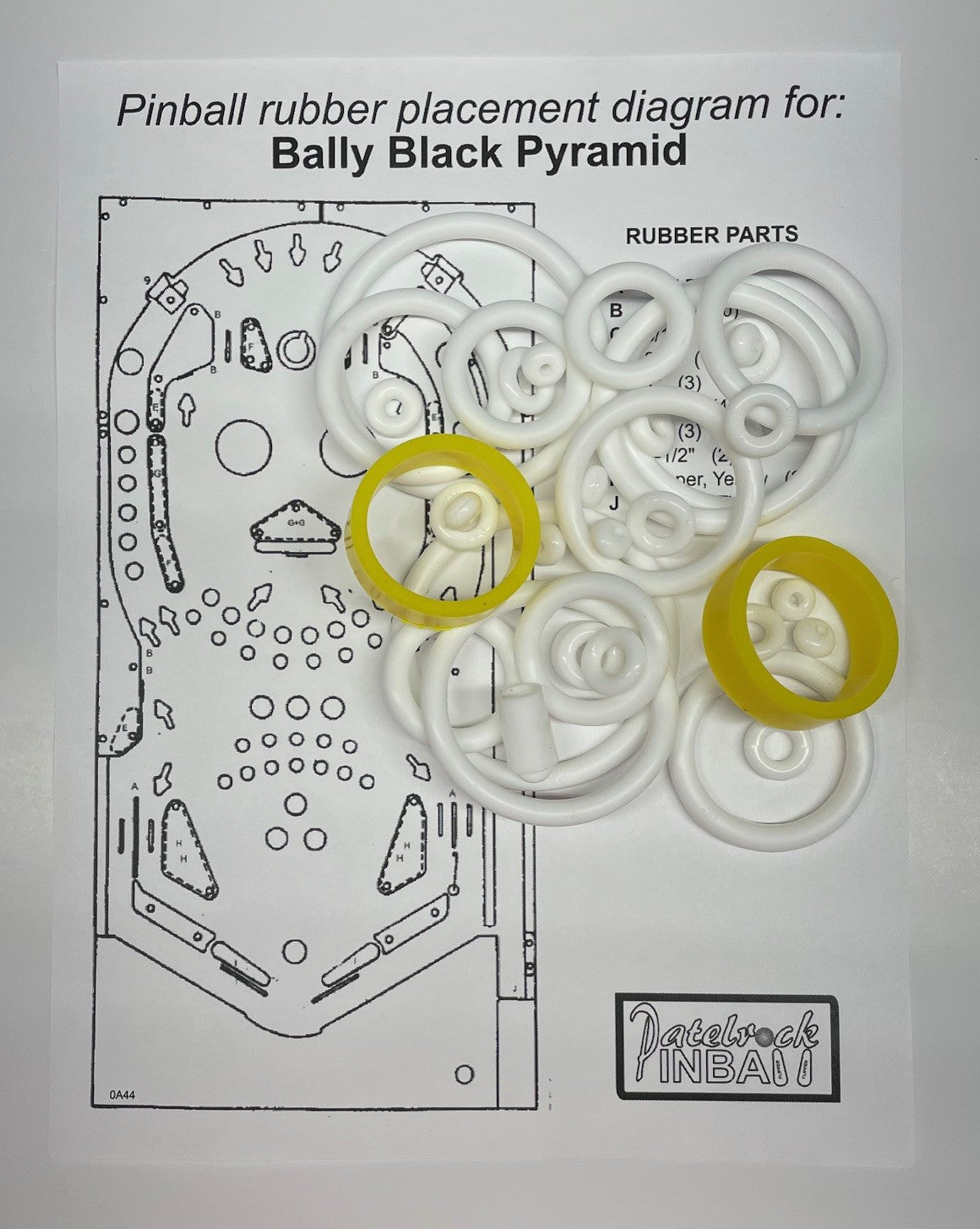 Bally Black Pyramid Pinball Machine Rubber Ring Kit