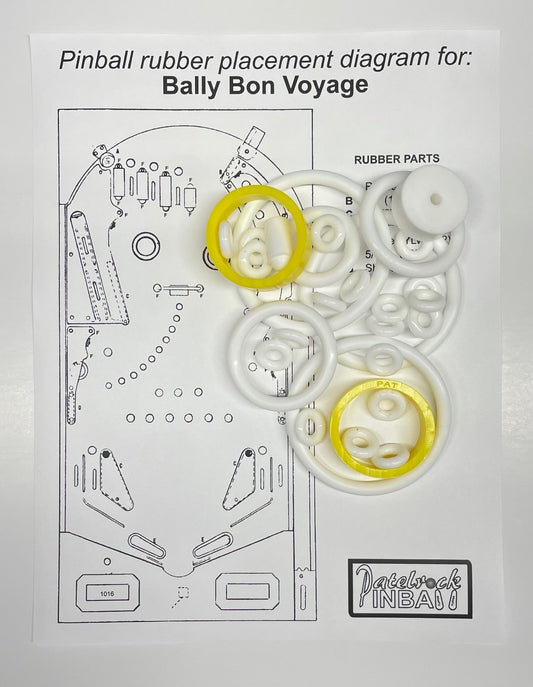 Bally Bon Voyage Pinball Machine Rubber Ring Kit