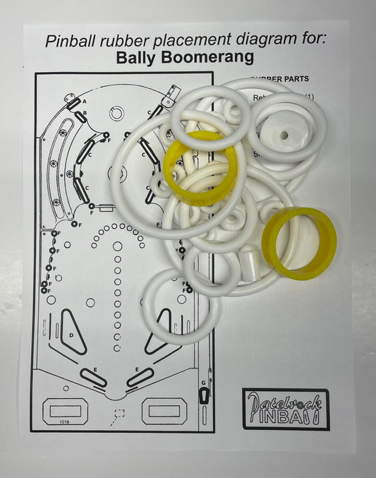 Bally Boomerang Pinball Machine Rubber Ring Kit