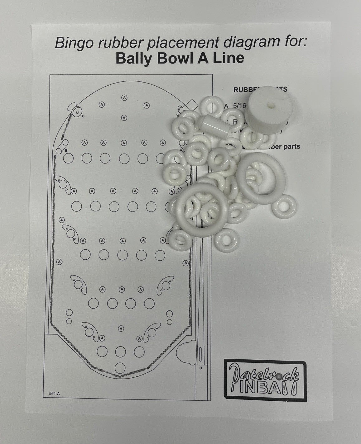 Bally Bowl-A-Line  Bingo Machine Rubber Ring Kit