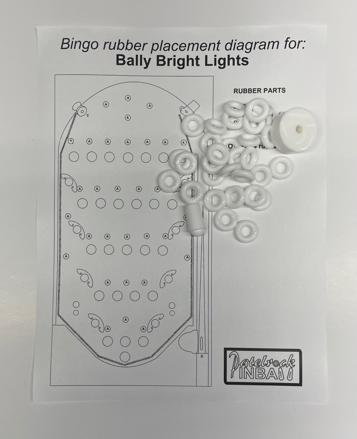Bally Bright Lights Bingo Machine Rubber Ring Kit
