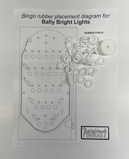 Bally Bright Lights Bingo Machine Rubber Ring Kit
