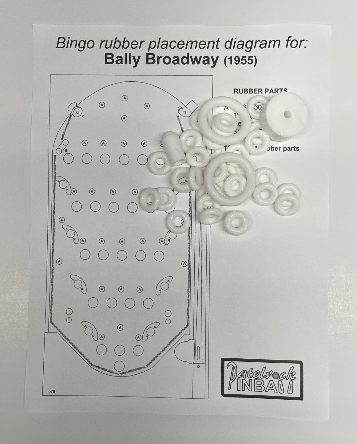 Bally Broadway | 1955  Bingo Machine Rubber Ring Kit