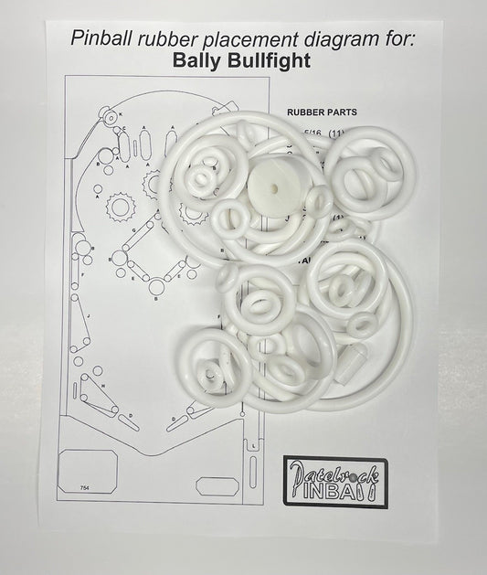 Bally Bullfight Pinball Machine Rubber Ring Kit