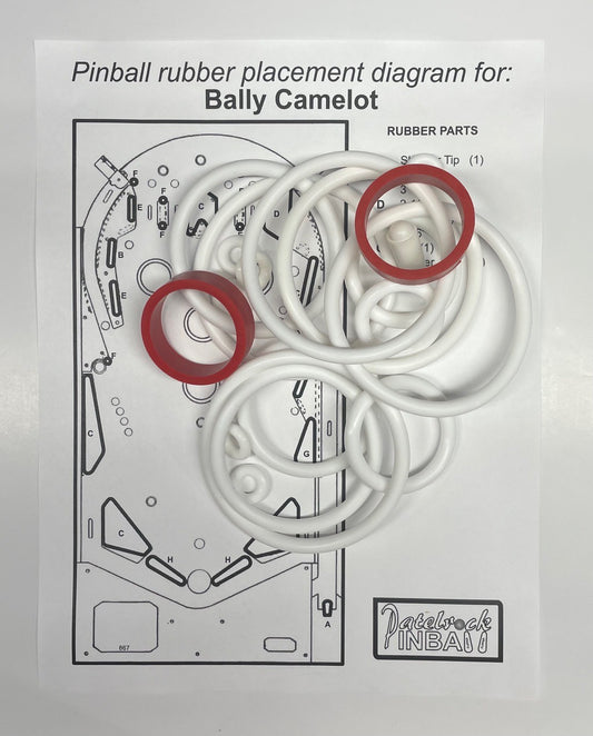 Bally Camelot Pinball Machine Rubber Ring Kit