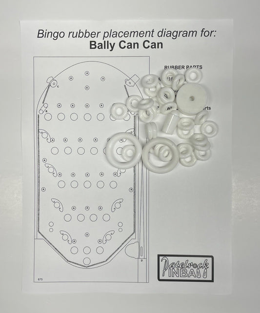 Bally Can Can Bingo Machine Rubber Ring Kit