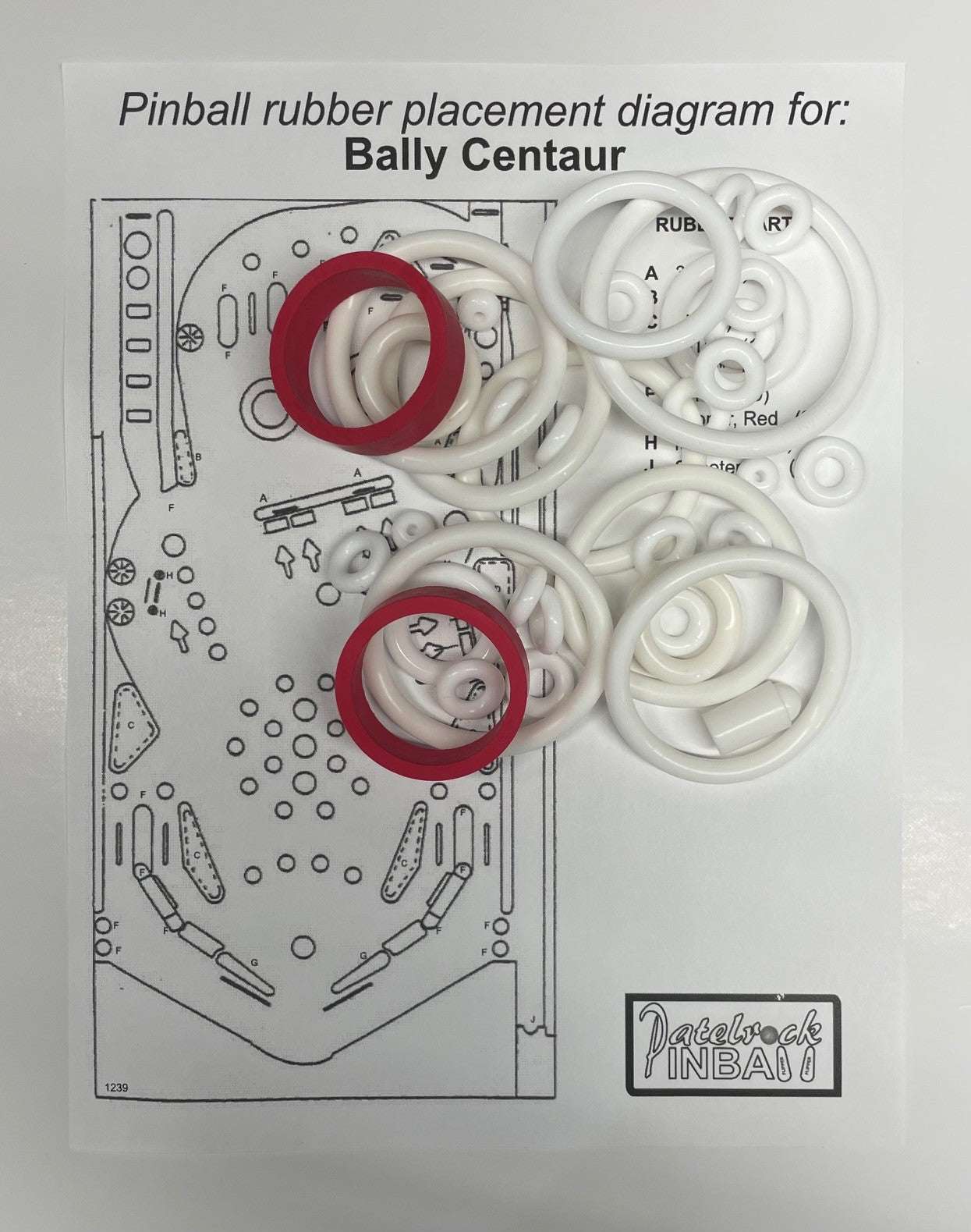 Bally Centaur Pinball Machine Rubber Ring Kit