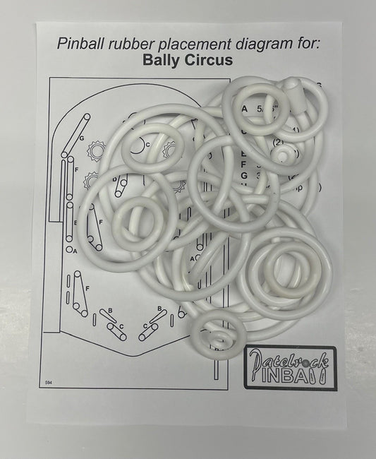 Bally Circus (1957) Pinball Machine Rubber Ring Kit