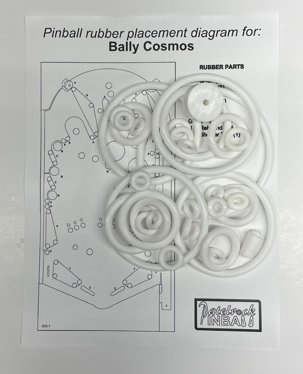 Bally Cosmos Pinball Machine Rubber Ring Kit