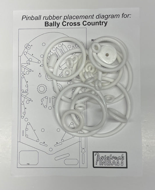 Bally Cross Country Pinball Machine Rubber Ring Kit