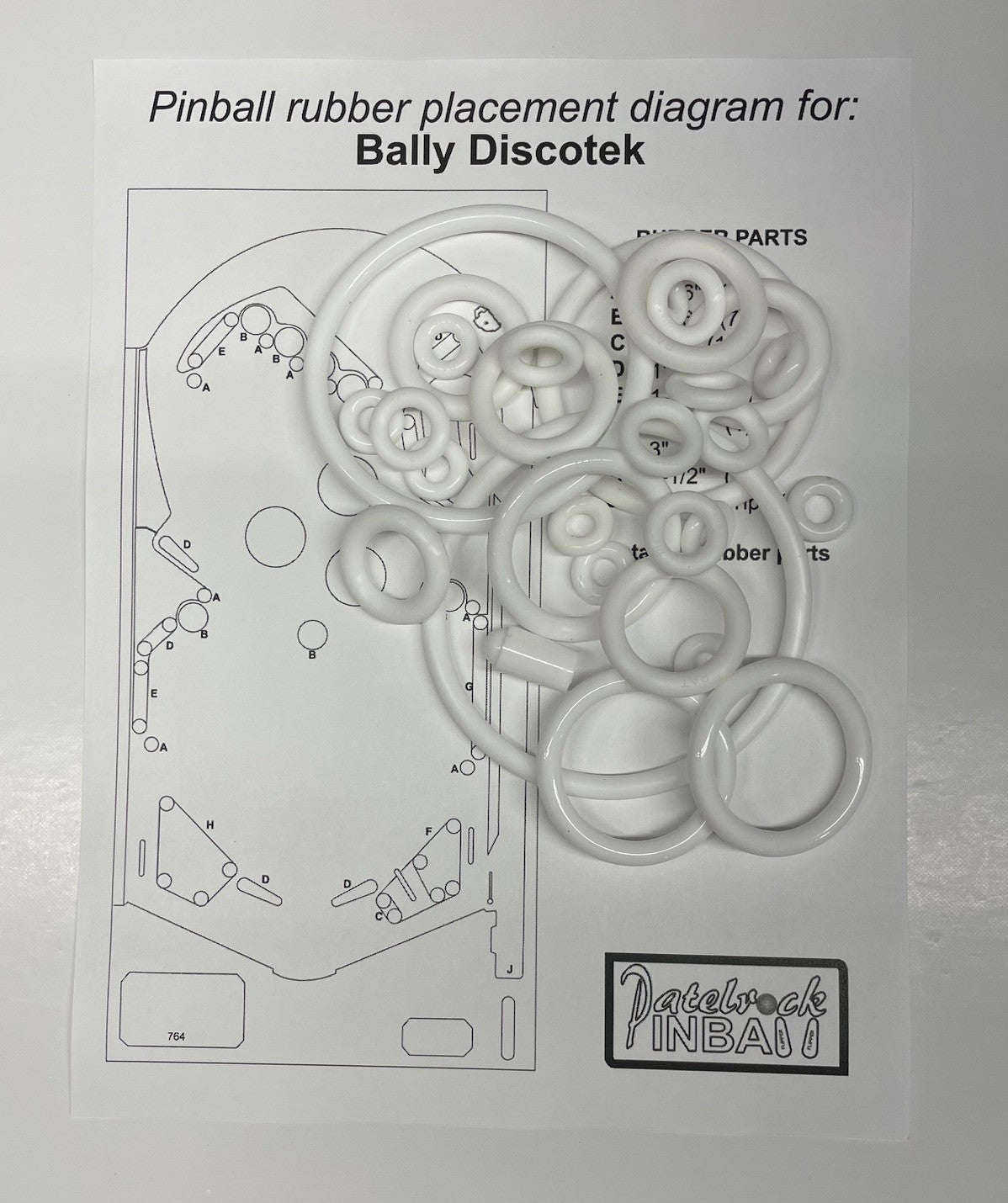 Bally Discotek Pinball Machine Rubber Ring Kit