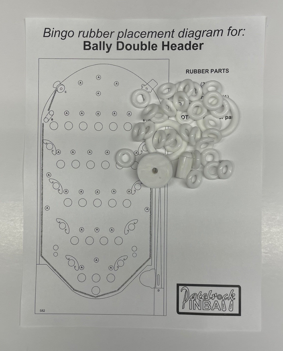 Bally Double Header Bingo Machine Rubber Ring Kit