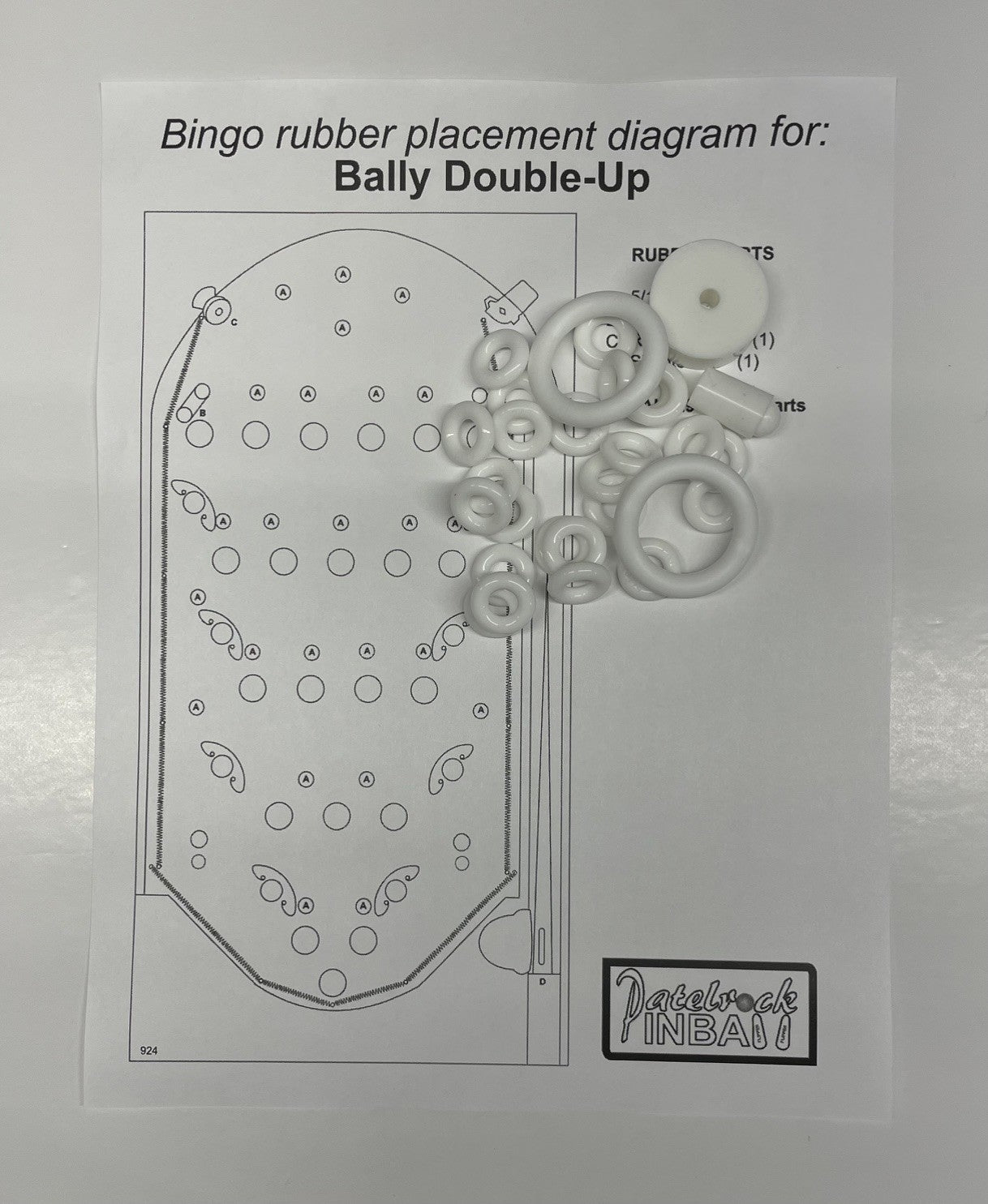 Bally Double Up Bingo Machine Rubber Ring Kit