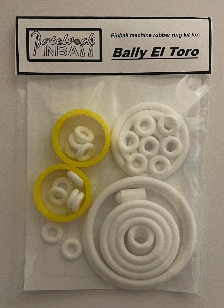 Bally El Toro Pinball Machine Rubber Ring Kit